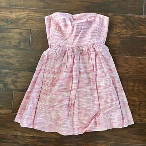 Super Cute Strapless Mini Cocktail Summer Dress in Red / Pink